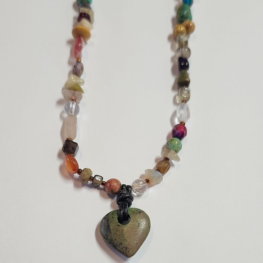 RARE Peyote Bird Sterling Silver Semi Precious Stone Necklace